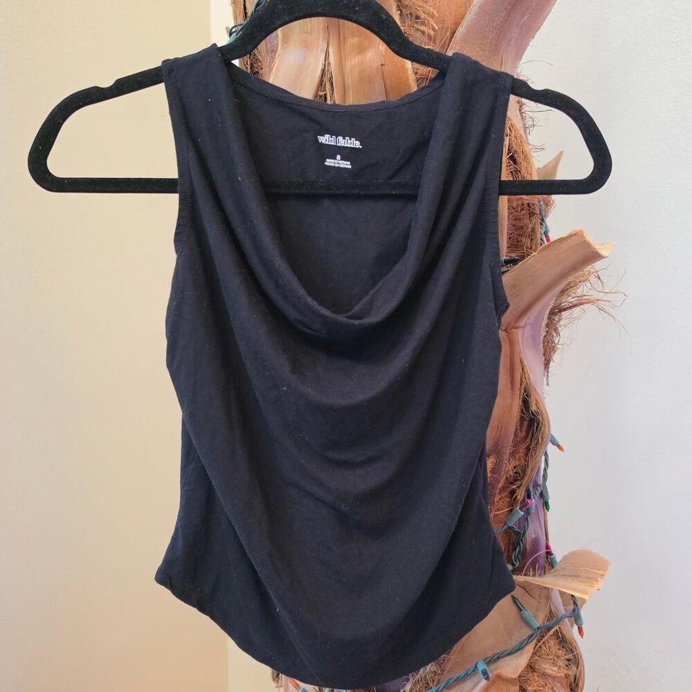 Wild Fable Black Cowl Neck Tank Top